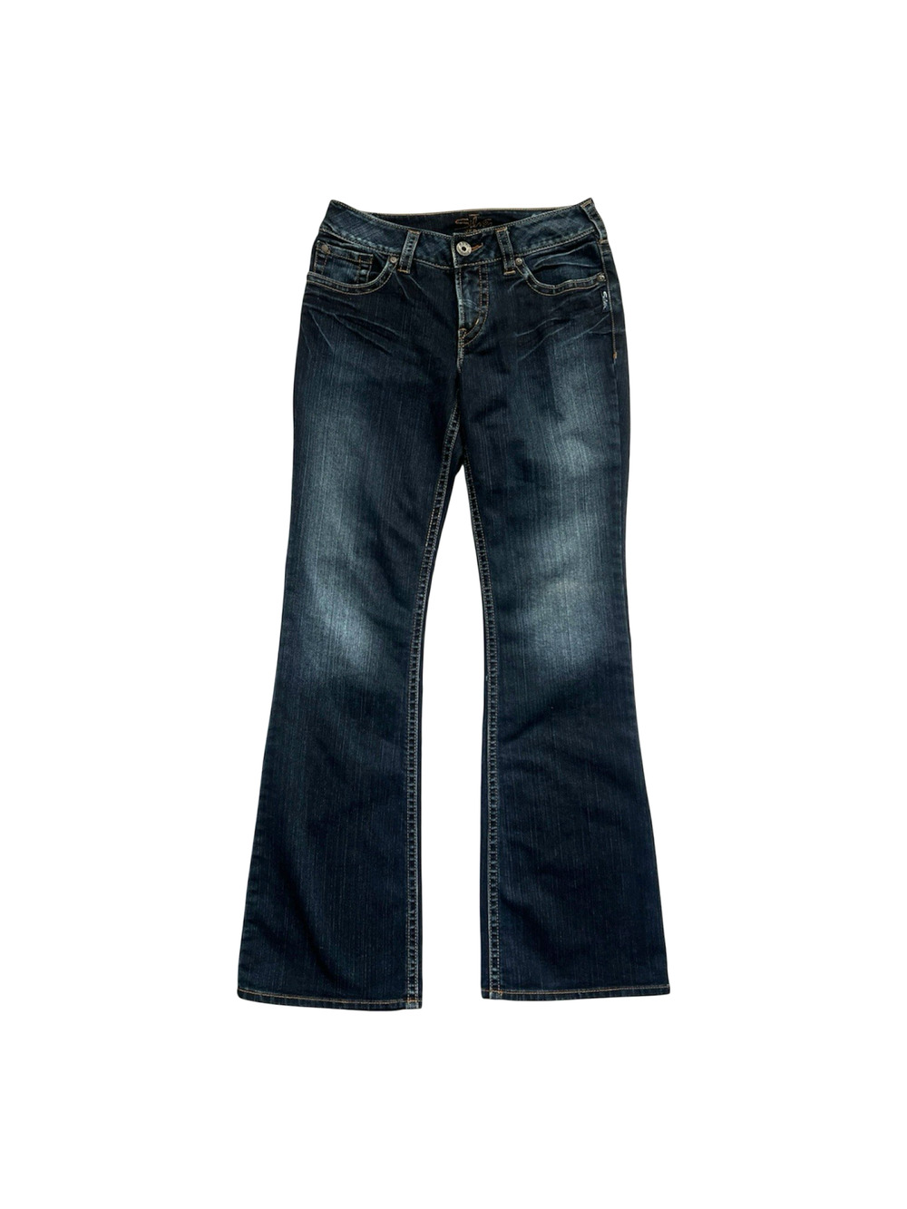 Silver Jeans Womens 28 Suki Bootcut Dark Wash Fading Cowgirl Rodeo Western
